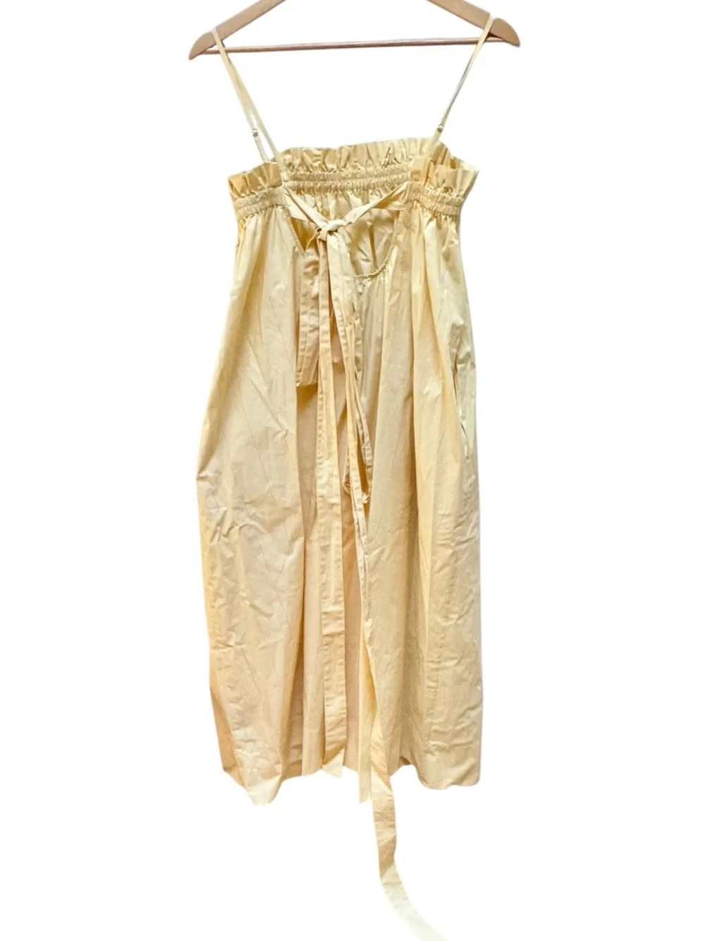 TORY BURCH Ruffle Top Midi Dress In Custard Swirl